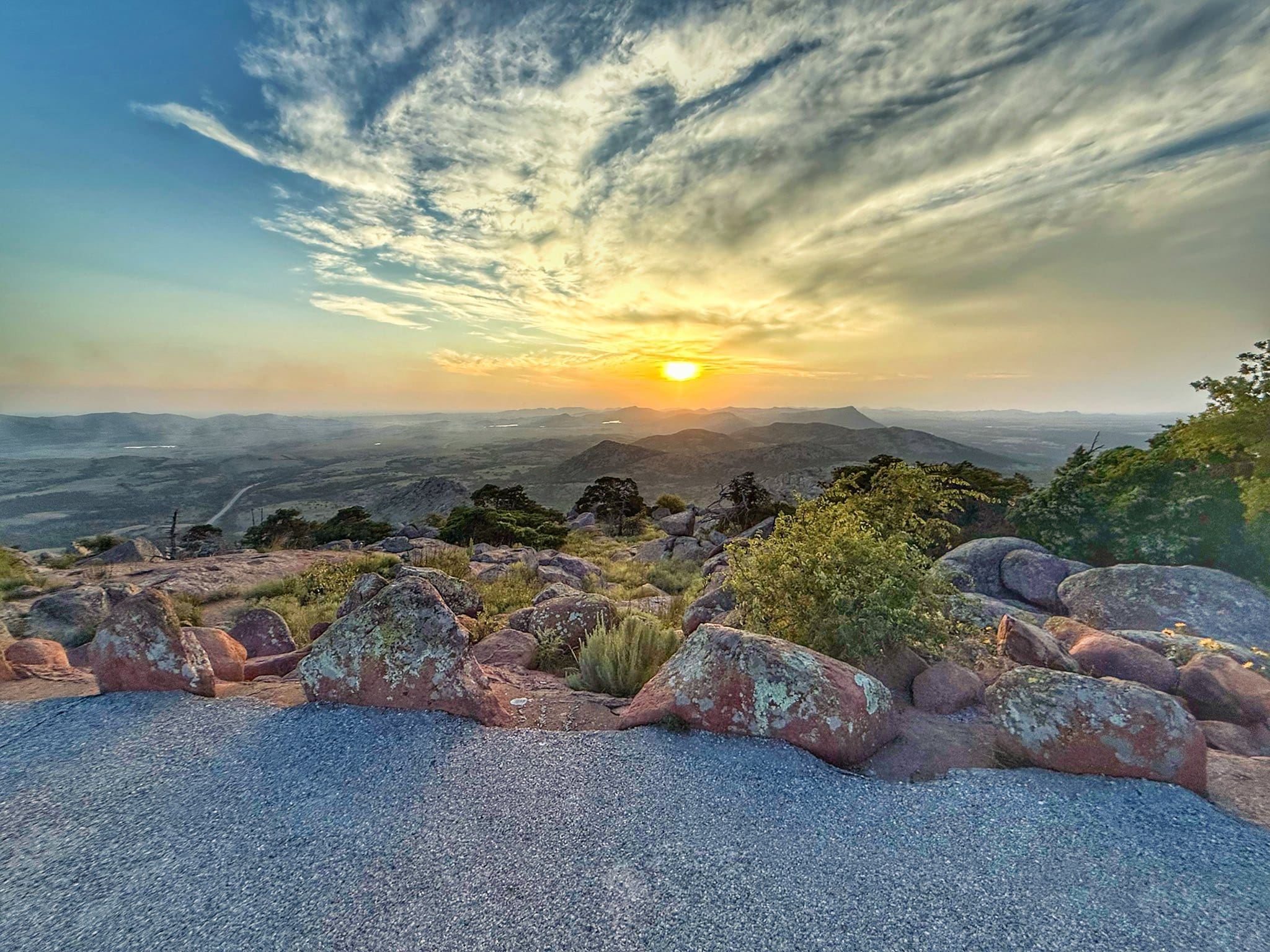 View from Mt Scott In The Wichita Mountains Wildlife Refuge